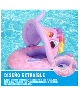 Foto 4 | Flotador con Toldo Púrpura para Bebé