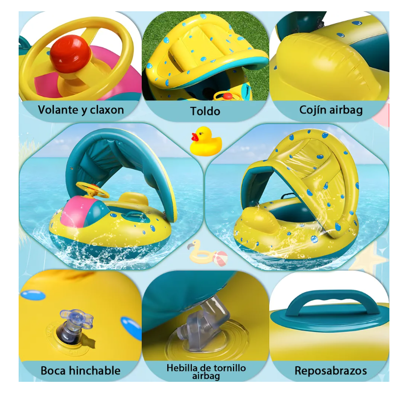 Foto 4 pulgar | Flotador Coche para Bebé