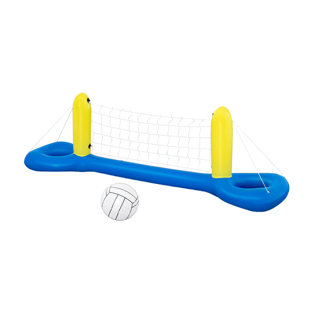 Portería Inflable para Volleyball Bestway color Azul con Pelota Práctica de Plástico Pvc Resistente