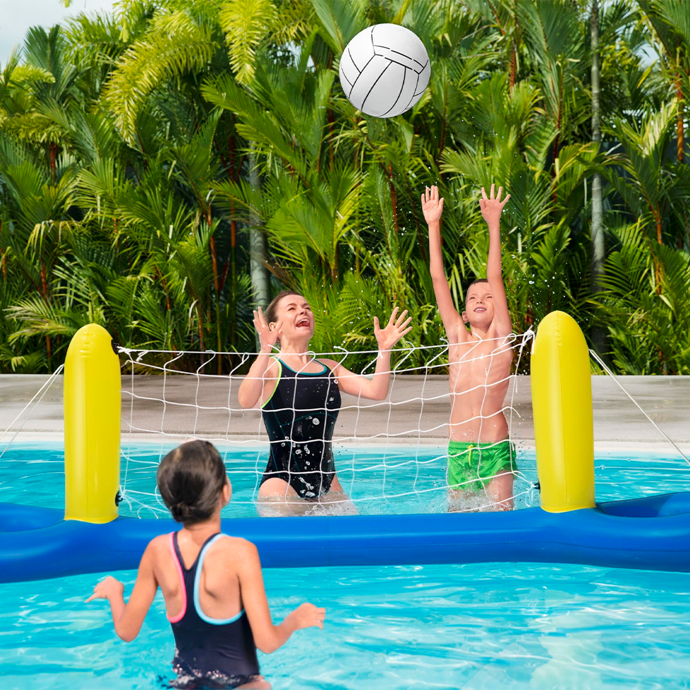 Foto 3 | Portería Inflable para Volleyball Bestway color Azul con Pelota Práctica de Plástico Pvc Resistente