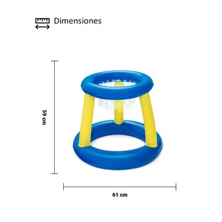 Foto 3 | Juego Baloncesto Canasta Inflable Flotante Con Pelota Bestway