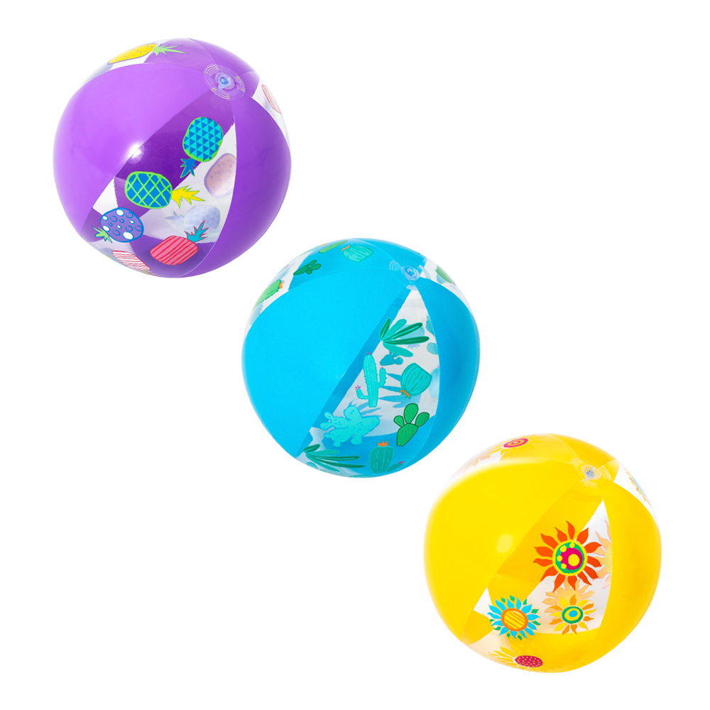 Foto 2 pulgar | Pelota de Playa Inflable Figuritas Coloridas Paquete 3 Piezas Plástico Resistente