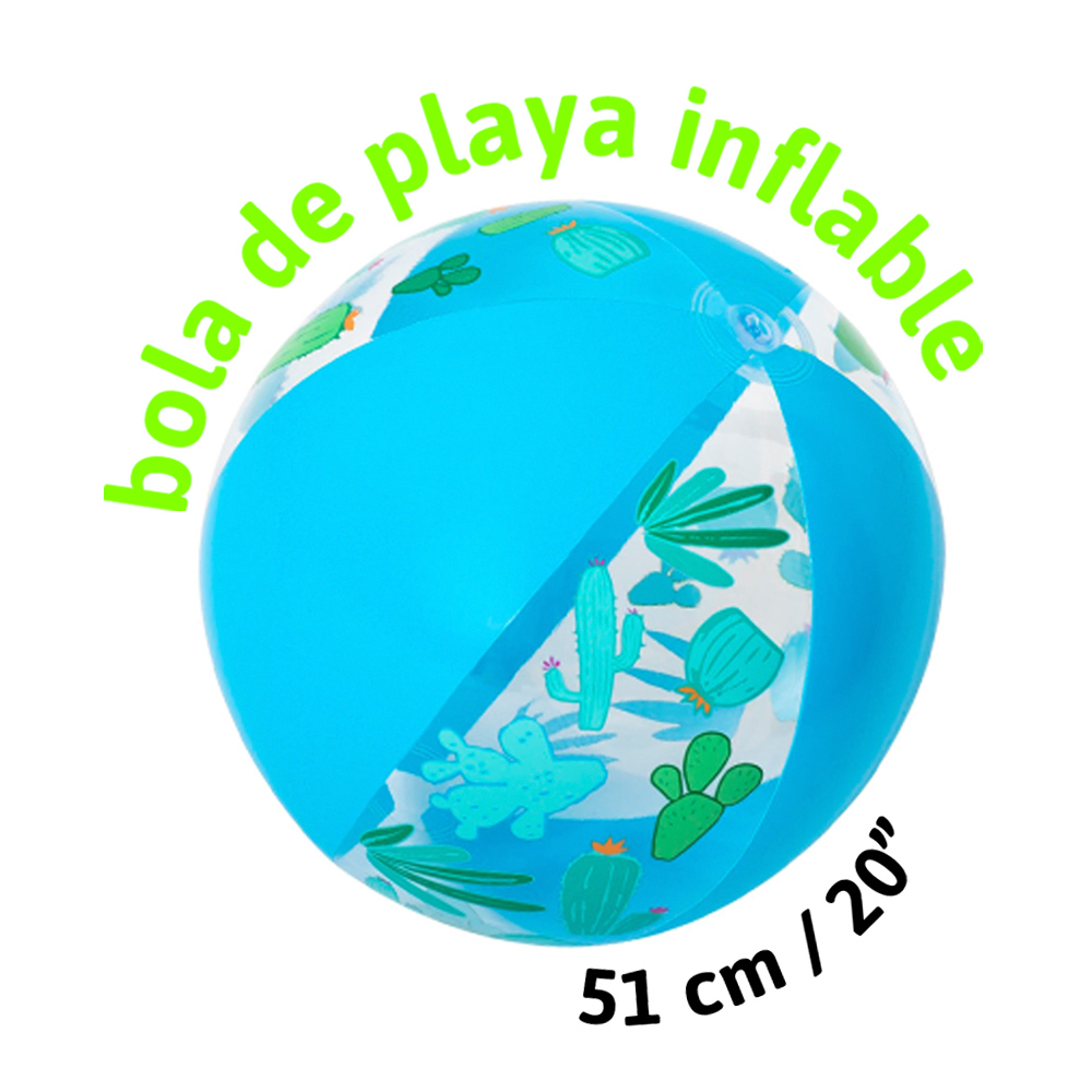 Foto 3 pulgar | Pelota de Playa Inflable Figuritas Coloridas Paquete 3 Piezas Plástico Resistente