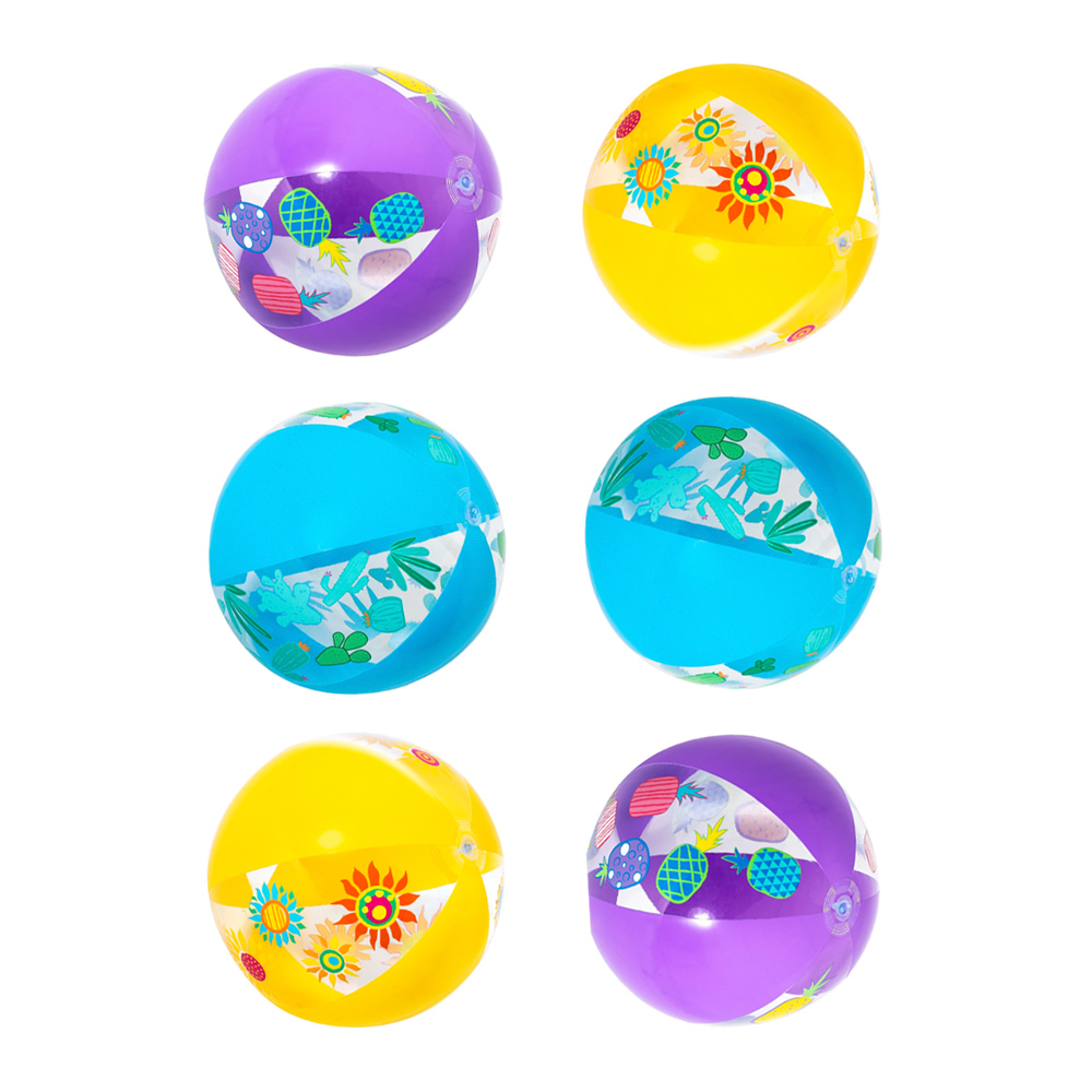 Foto 2 pulgar | Pelota de Playa Inflable Figuritas Coloridas Paquete 6 Piezas Plástico Resistente