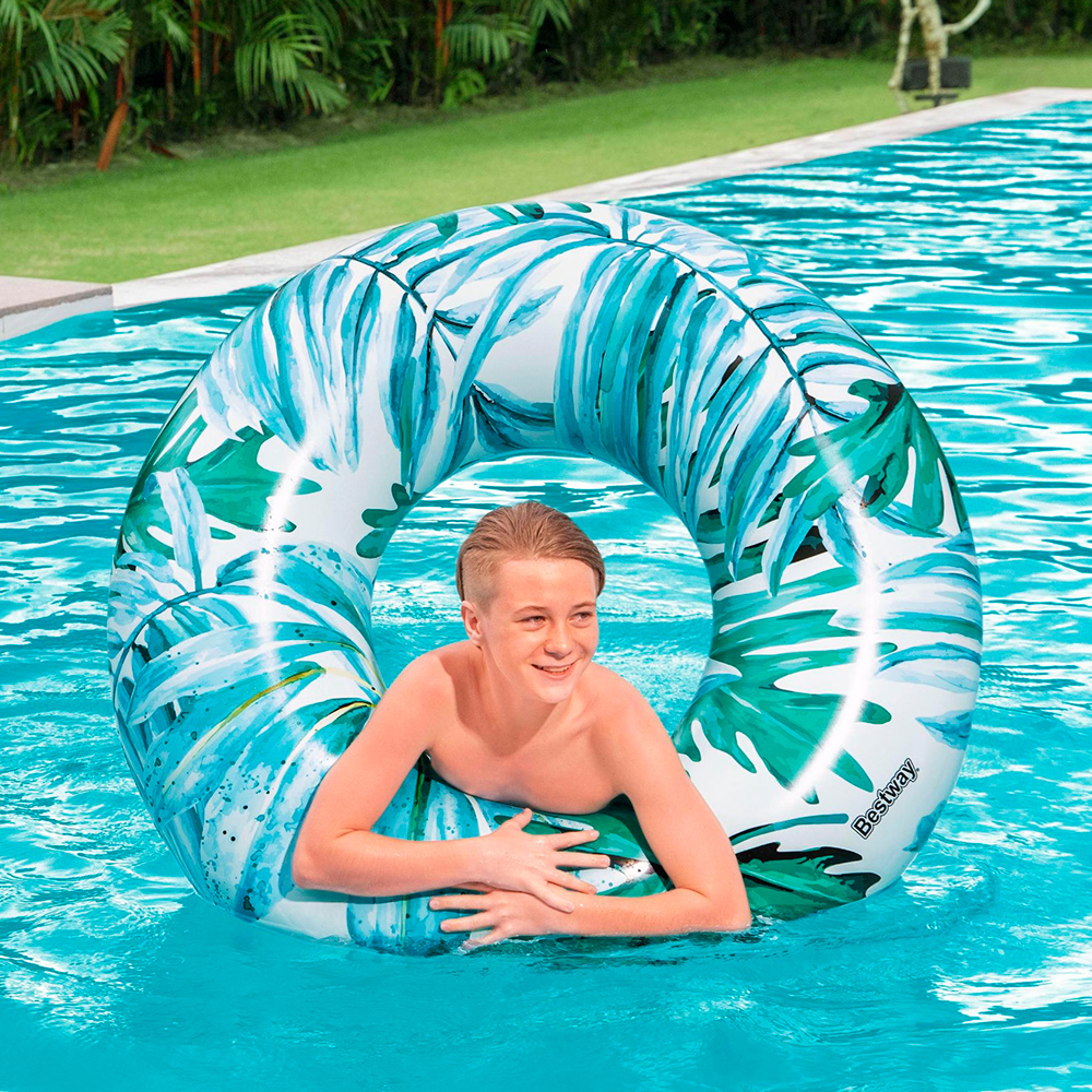 Foto 4 pulgar | Salvavidas Inflable Bestway Dona Tropical Azul