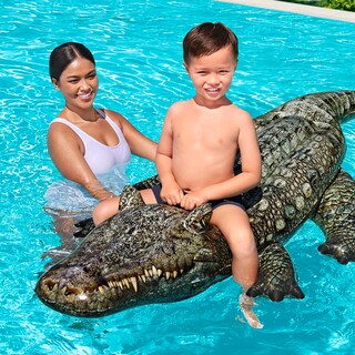 Foto 3 | Flotador Inflable de Cocodrilo Bestway Montable Realistico Plástico Resistente