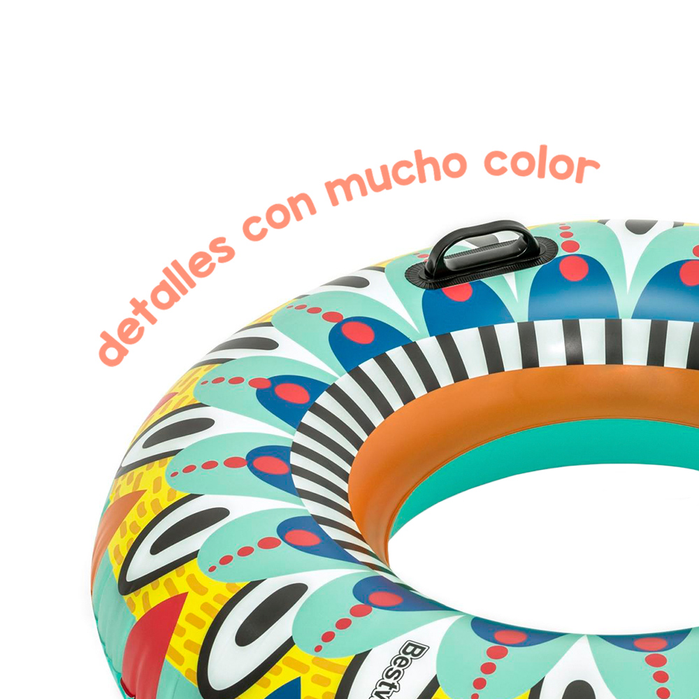 Foto 2 | Salvavidas Dona Inflable Bestway Diseño Azteca Colorido Plástico Resistente