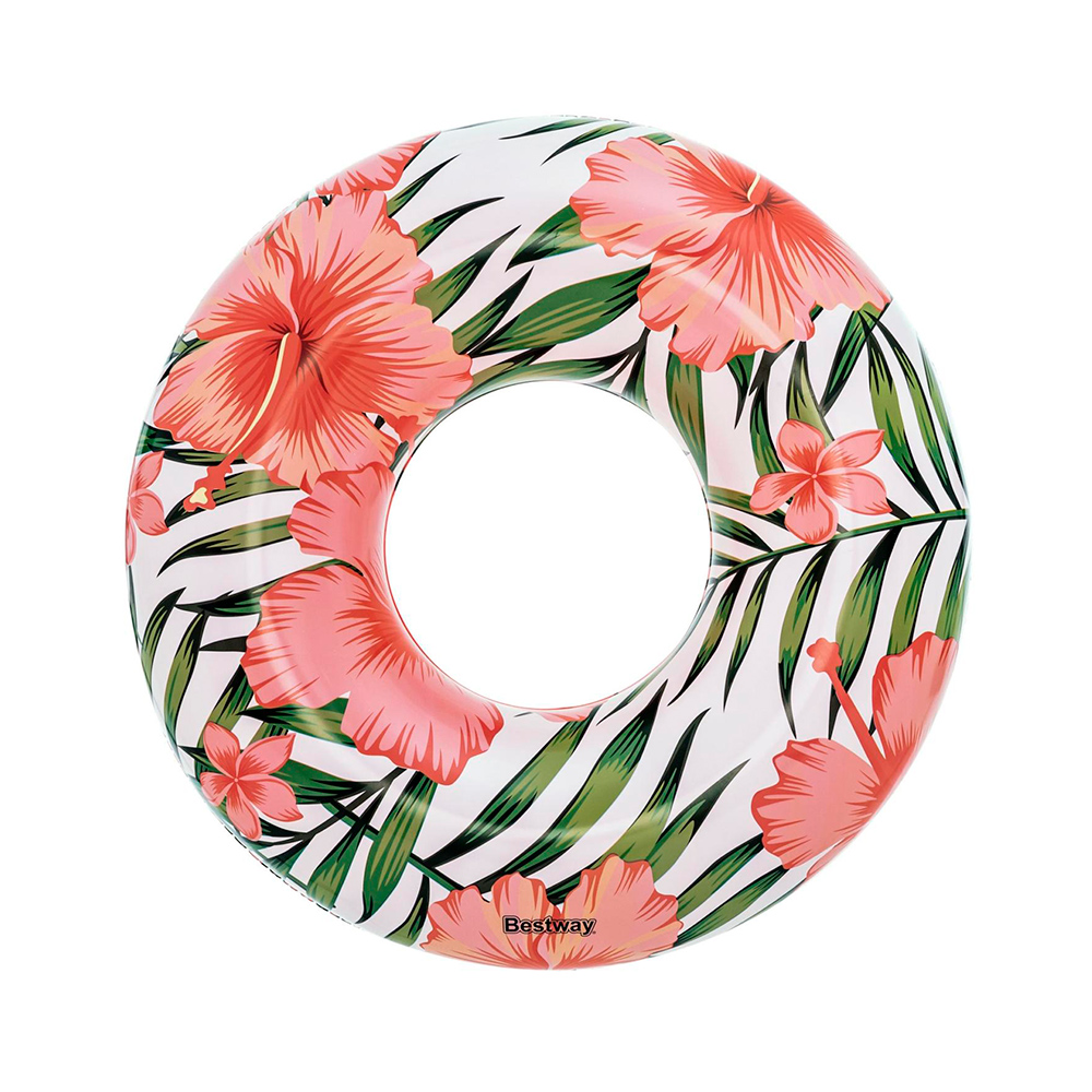 Salvavidas Dona Inflable Bestway Tropical Rosa Plástico Resistente