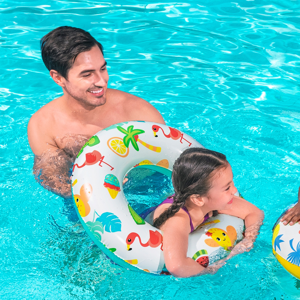 Foto 4 pulgar | Salvavidas Inflable Infantil de Flores Tropicales Paquete 6 Piezas