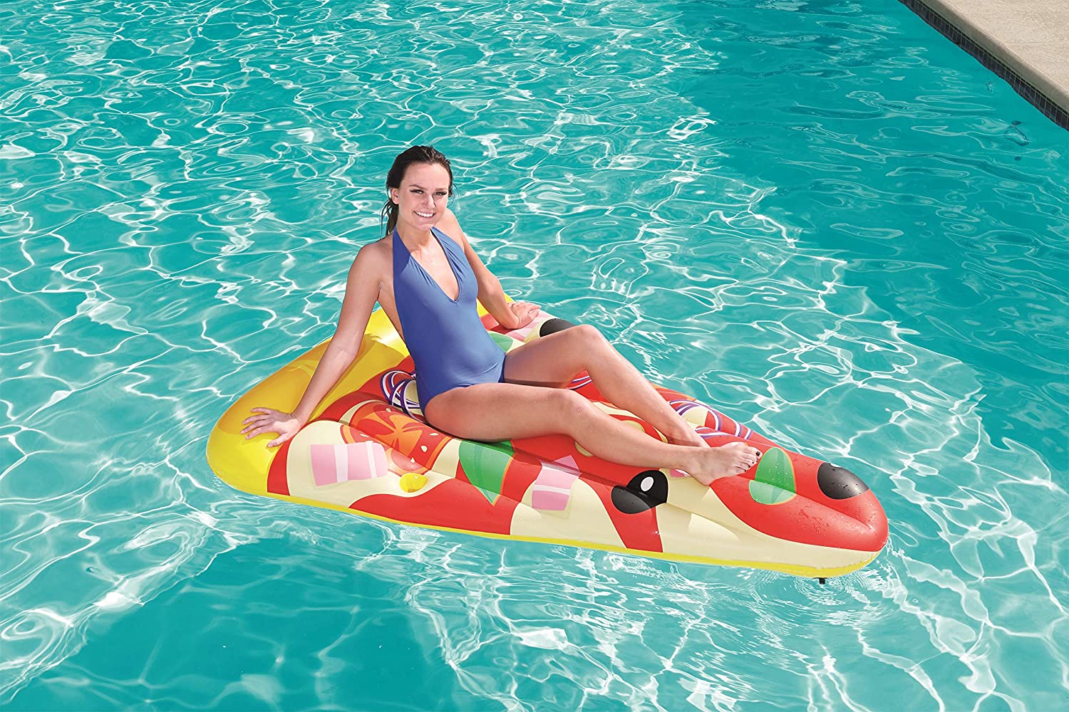 Foto 4 pulgar | Cama Inflable de Rebanada Pizza Bestway color Rojo