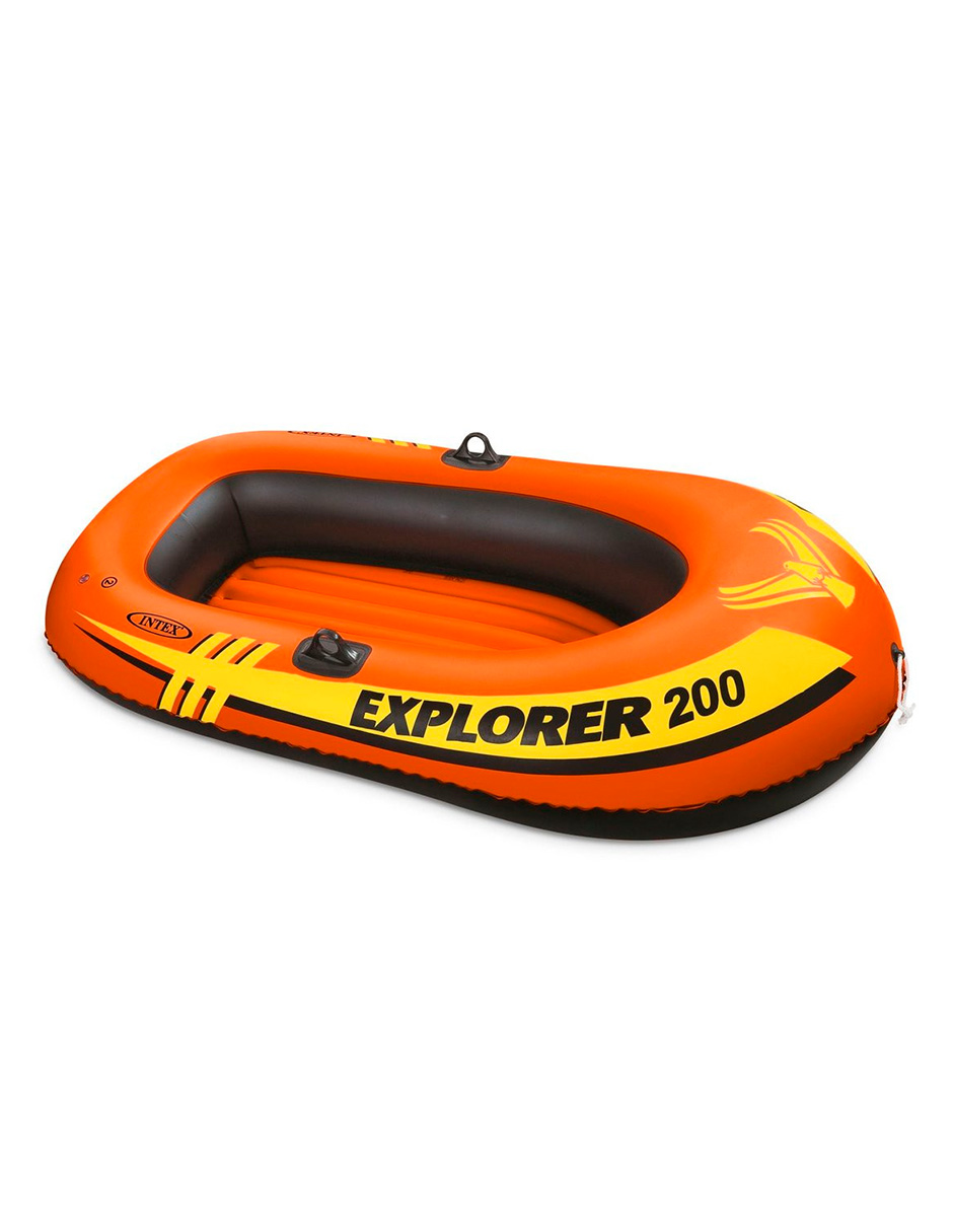 Lancha Inflable Intex Explorer 200 Anaranjada