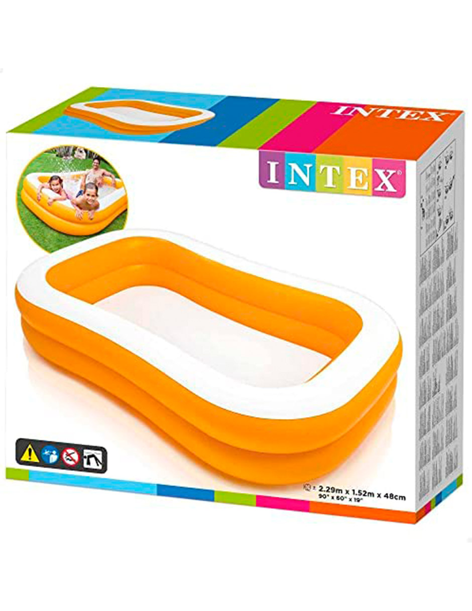 Foto 4 pulgar | Alberca Inflable Swim Center color Naranja