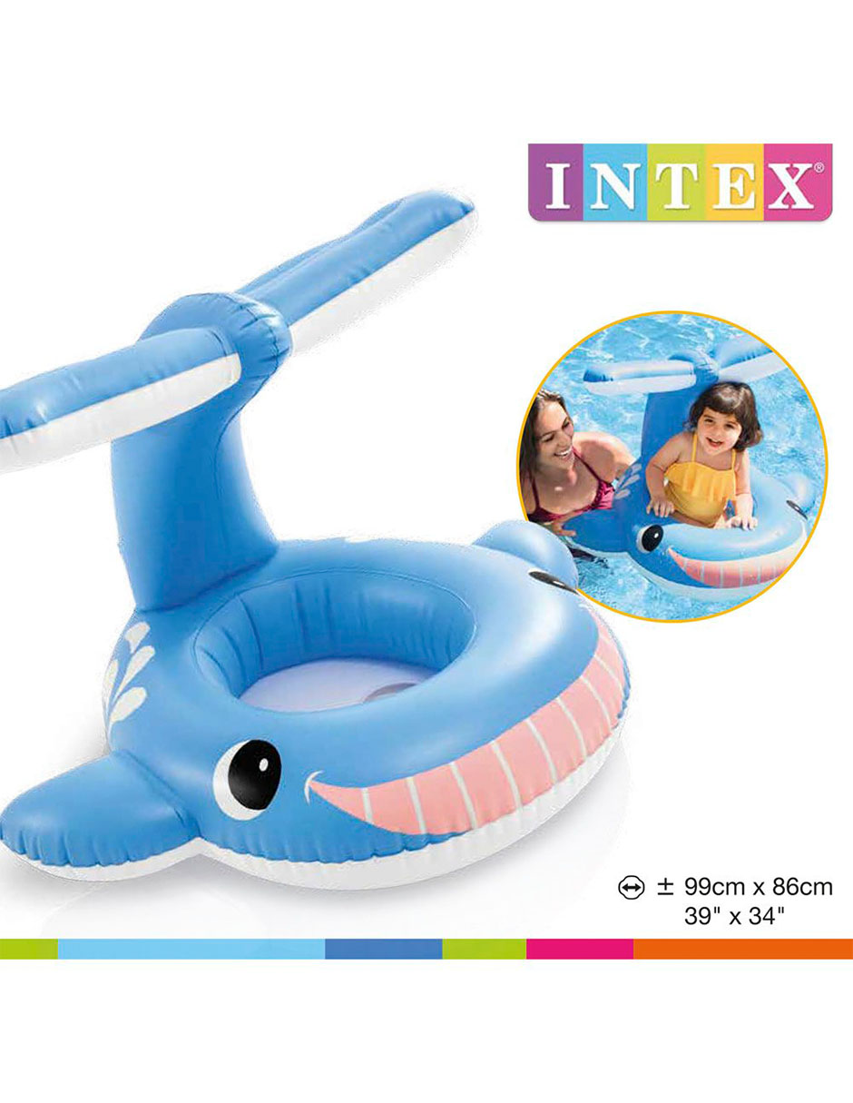 Foto 3 pulgar | Flotador Intex De Ballena Para Bebé color Azul