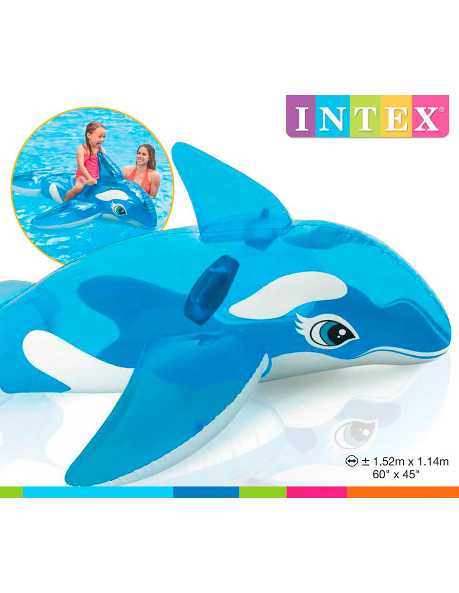 Foto 4 pulgar | Montable Intex Inflable de Ballena de color Azul