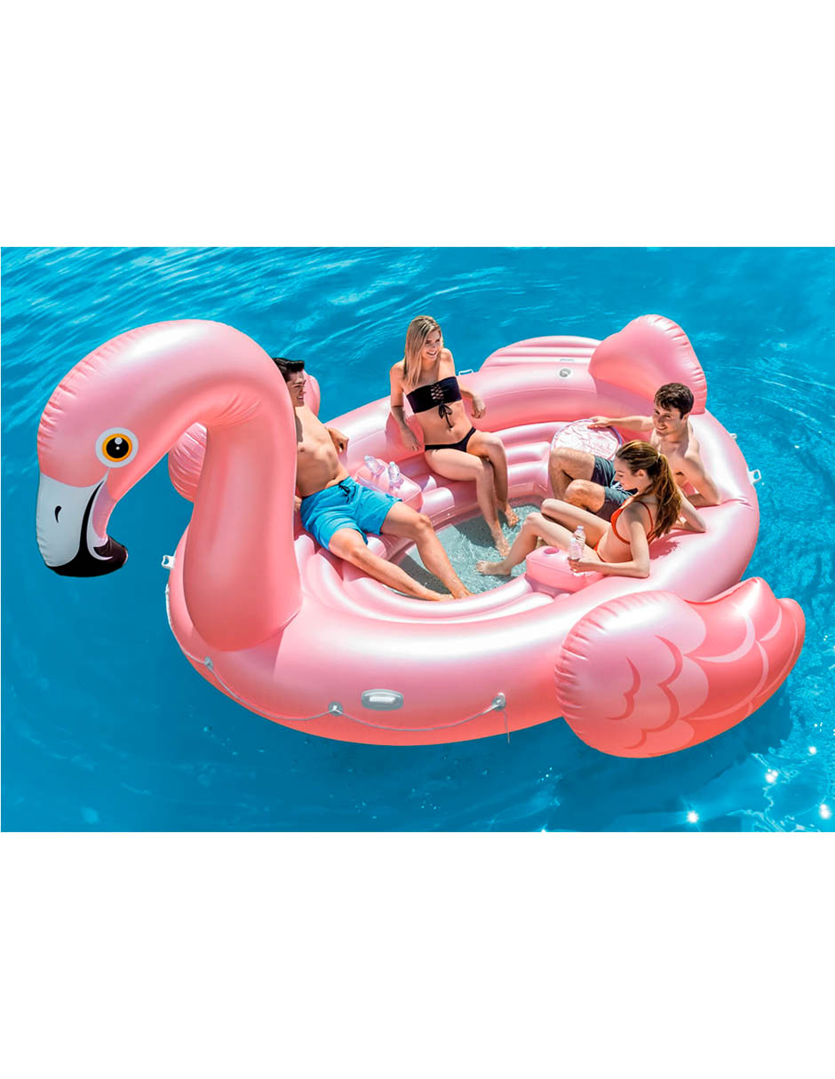 Foto 3 pulgar | Inflable Intex De Flamingo Island I color Rosa