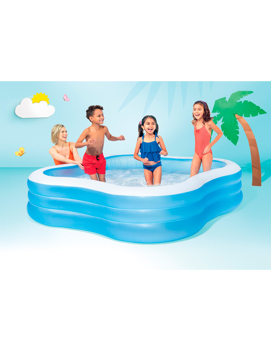 Foto 3 pulgar | Alberca Intex Inflable Swim Center Cuadrangular I color Azul