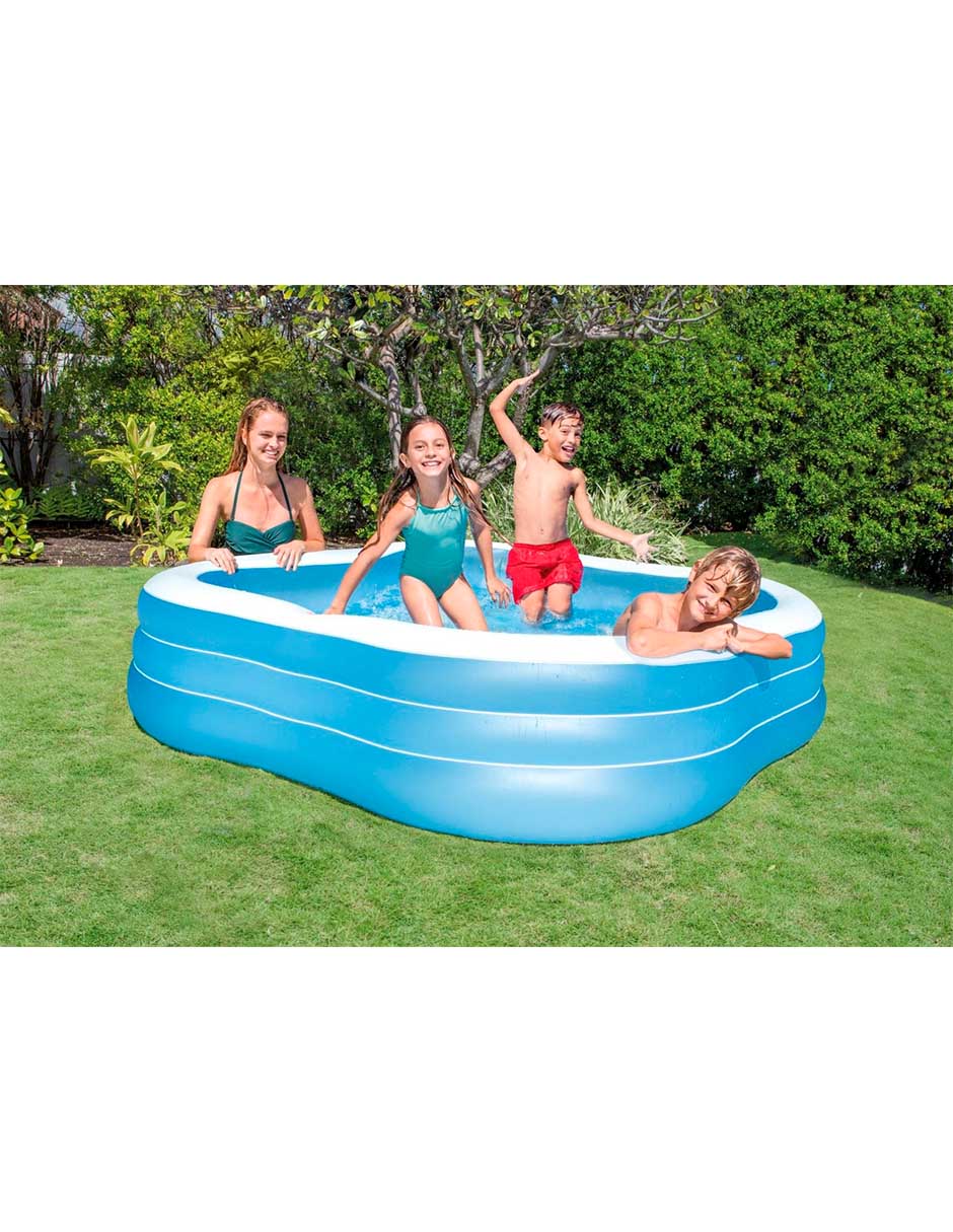 Foto 4 pulgar | Alberca Intex Inflable Swim Center Cuadrangular I color Azul