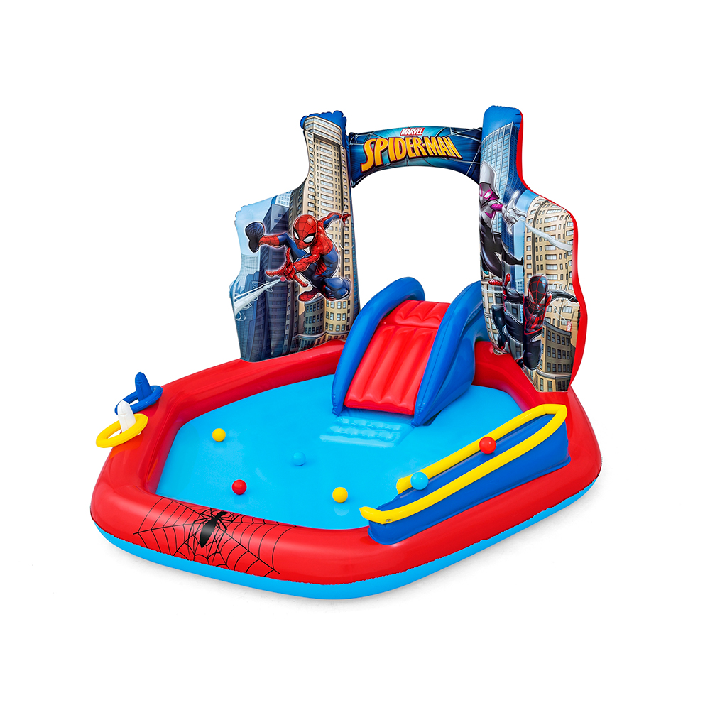 Foto 2 pulgar | Parque Acuático Alberca Para Niños Spiderman Con Resbaladilla Bestway Plástico