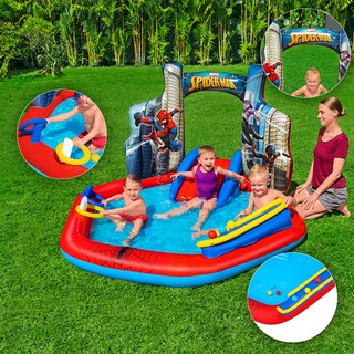 Foto 2 | Parque Acuático Alberca Para Niños Spiderman Con Resbaladilla Bestway Plástico