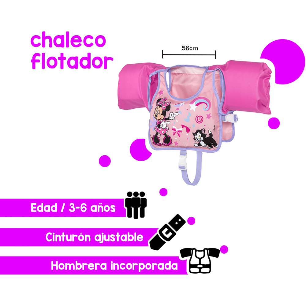 Foto 3 pulgar | Chaleco Salvavidas Con Hombrera Para Niña 3 A 6 Años Minnie Mouse Bestway