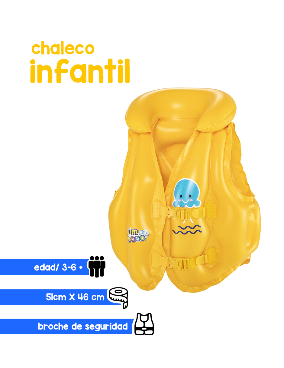 Foto 2 | Chaleco Salvavidas Inflable Para Niños Bestway  3 A 6 Años color Amarillo