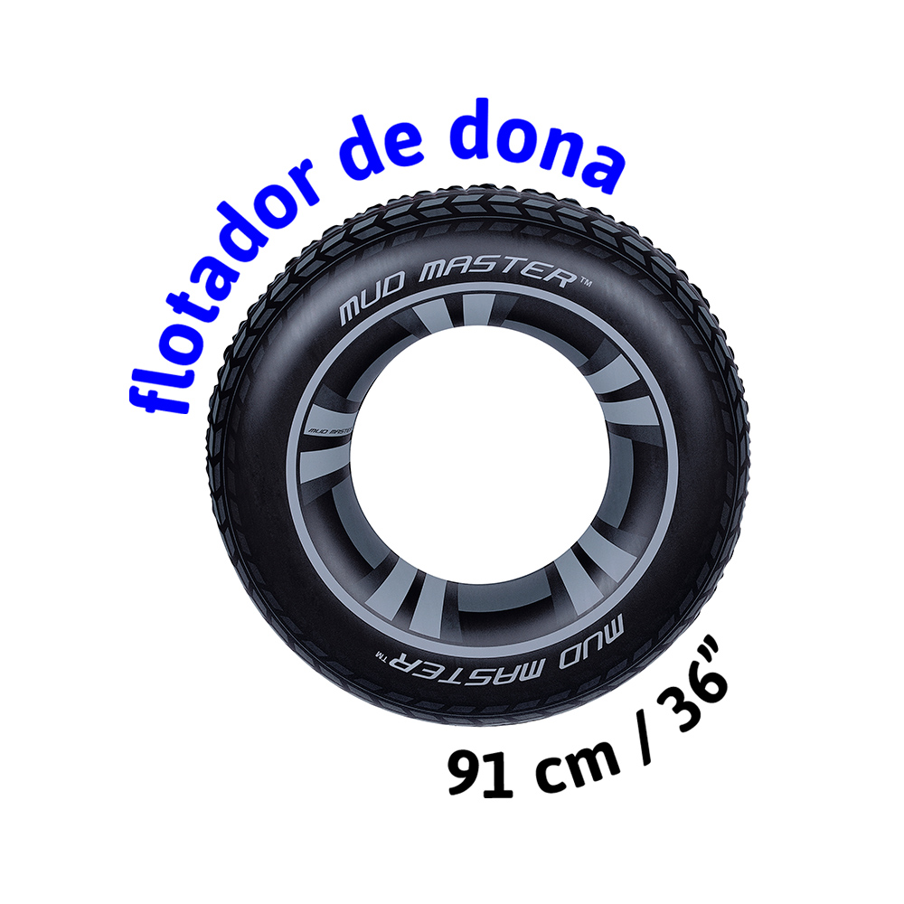 Foto 3 pulgar | Inflable de Donda Bestway Llanta color Negro