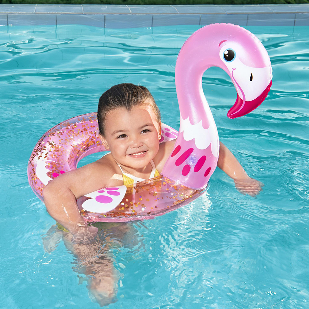 Foto 4 pulgar | Salvavidas Infantil Beswtay Flamingo con Brillos