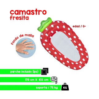 Foto 2 | Cama Camastro Bestway 43644-FRESA color Rojo Montable Inflable Infantil de Plástico Resistente