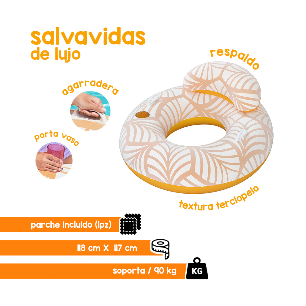 Foto 3 pulgar | Salvavidas Inflable Bestway Dona con Portavaso