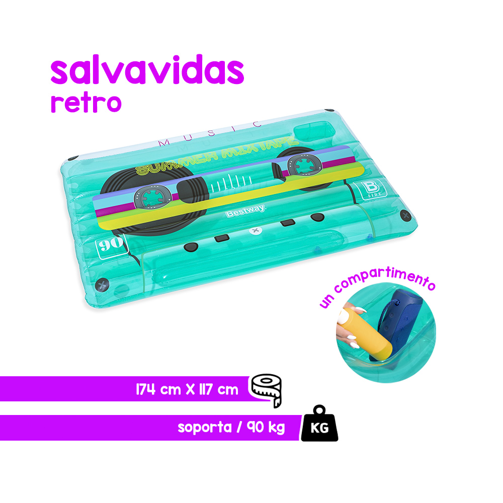 Foto 2 | Salvavidas Montable Bestway Caset Retro