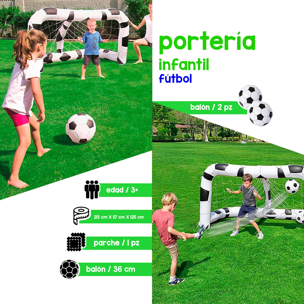 Foto 2 | Portería Inflable con Balones Bestway 52058 Multicolor