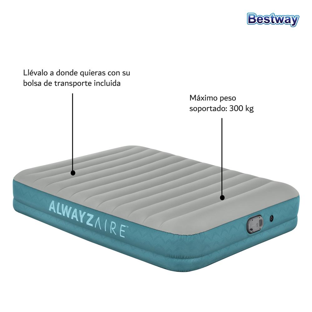 Foto 4 pulgar | Colchón Inflable Bestway Queen con Bomba Extraíble Recargable