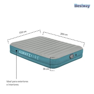 Foto 5 | Colchón Inflable Bestway Queen con Bomba Extraíble Recargable