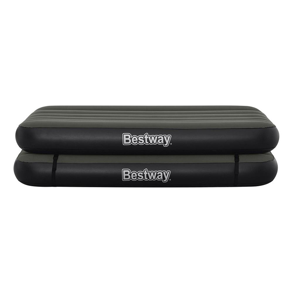 Colchón Inflable Bestway 67922 color Negro 3 en 1 Individual 2 PZAS Campismo
