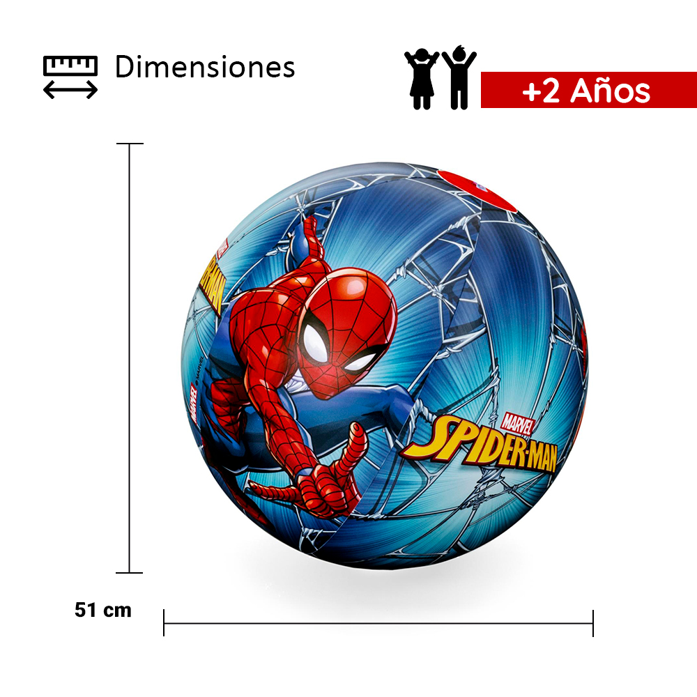 Foto 3 pulgar | Pelota De Playa Inflable De Spider Man Disney Plástico Resistente