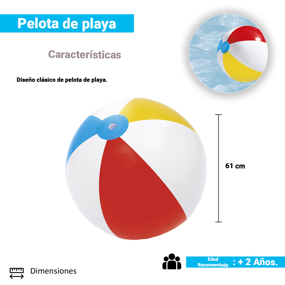 Foto 3 pulgar | Pelotas de Playa Inflable Bestway Multicolor 6 Piezas