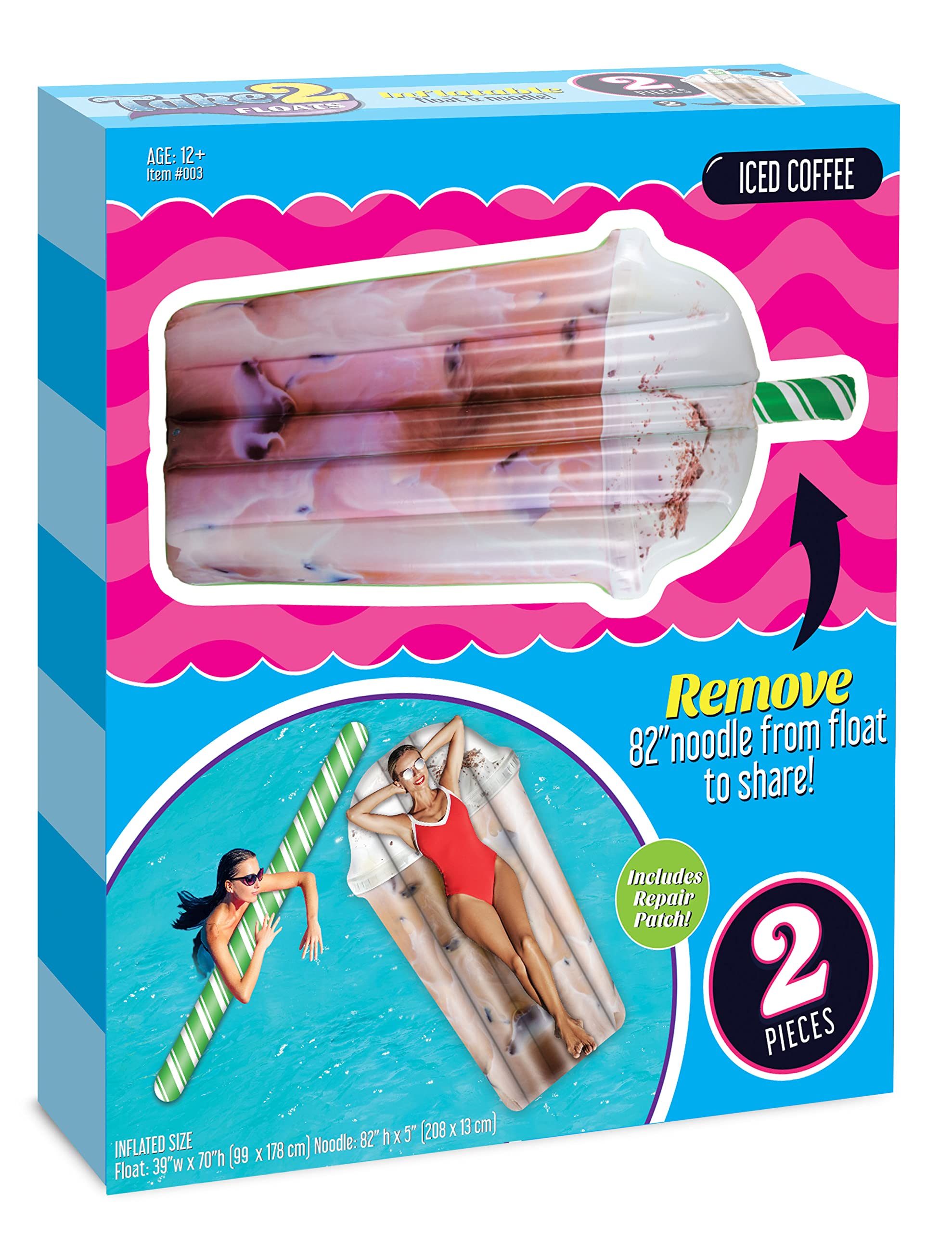 Foto 1 | Pool Float Tube Mighty Mojo Ice Coffee Float And Noodle - Venta Internacional.