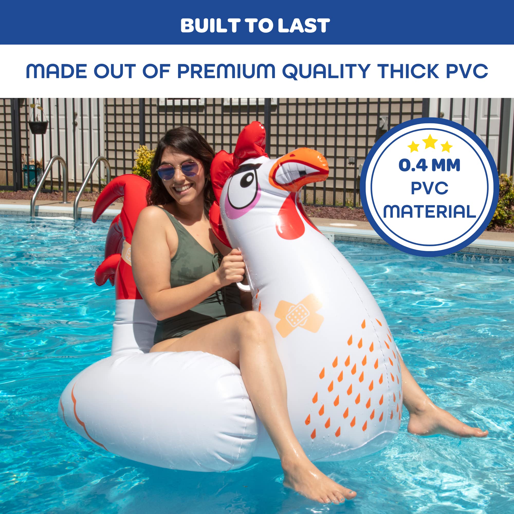 Foto 4 pulgar | Set De Juego Inflable Para Piscina Chicken Fight Con 2 Cabalgatas - Venta Internacional.