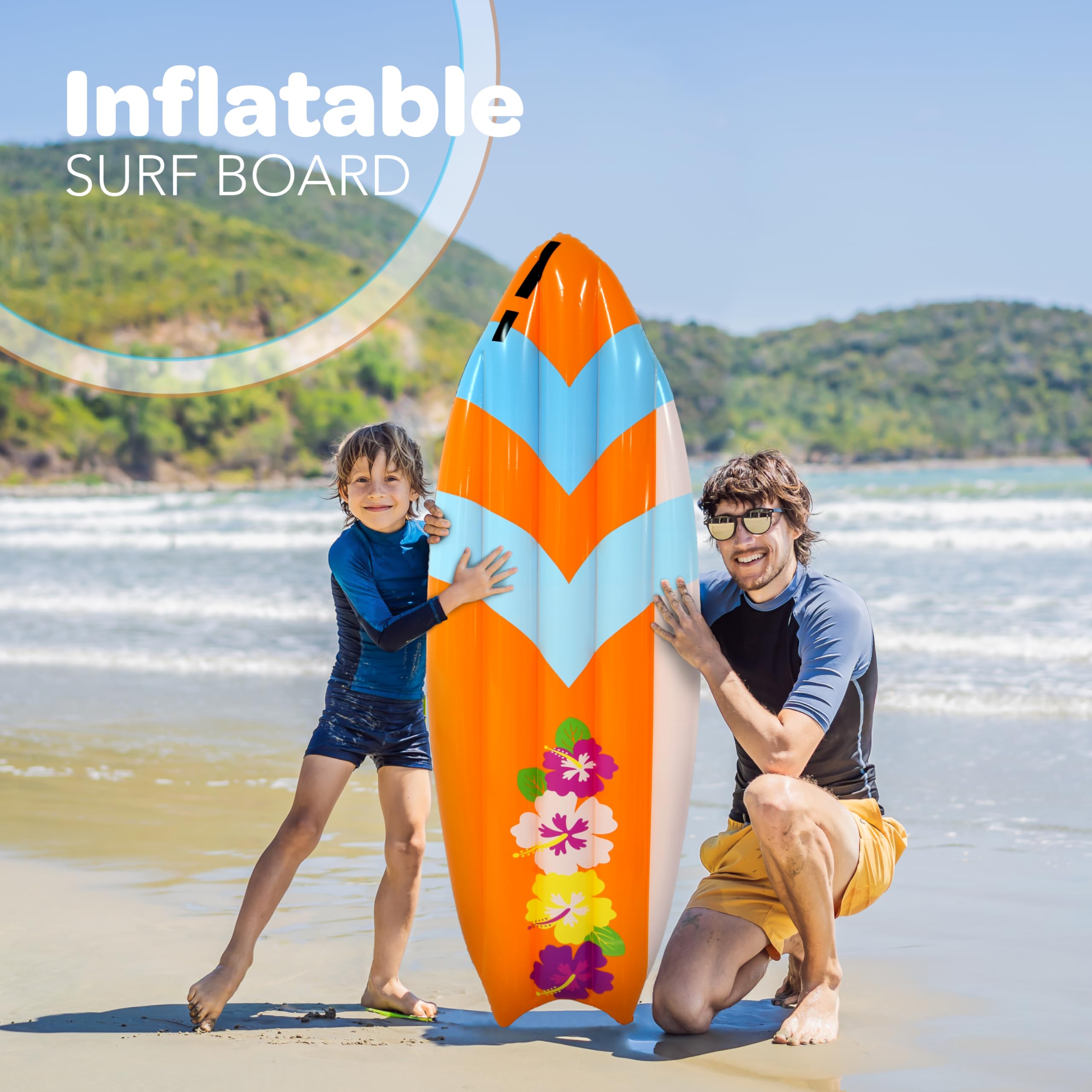 Foto 5 | Decoración De Tabla De Surf Inflable De 5.5 Pies Para Fiestas De Luau En La Piscina - Venta Internacional.