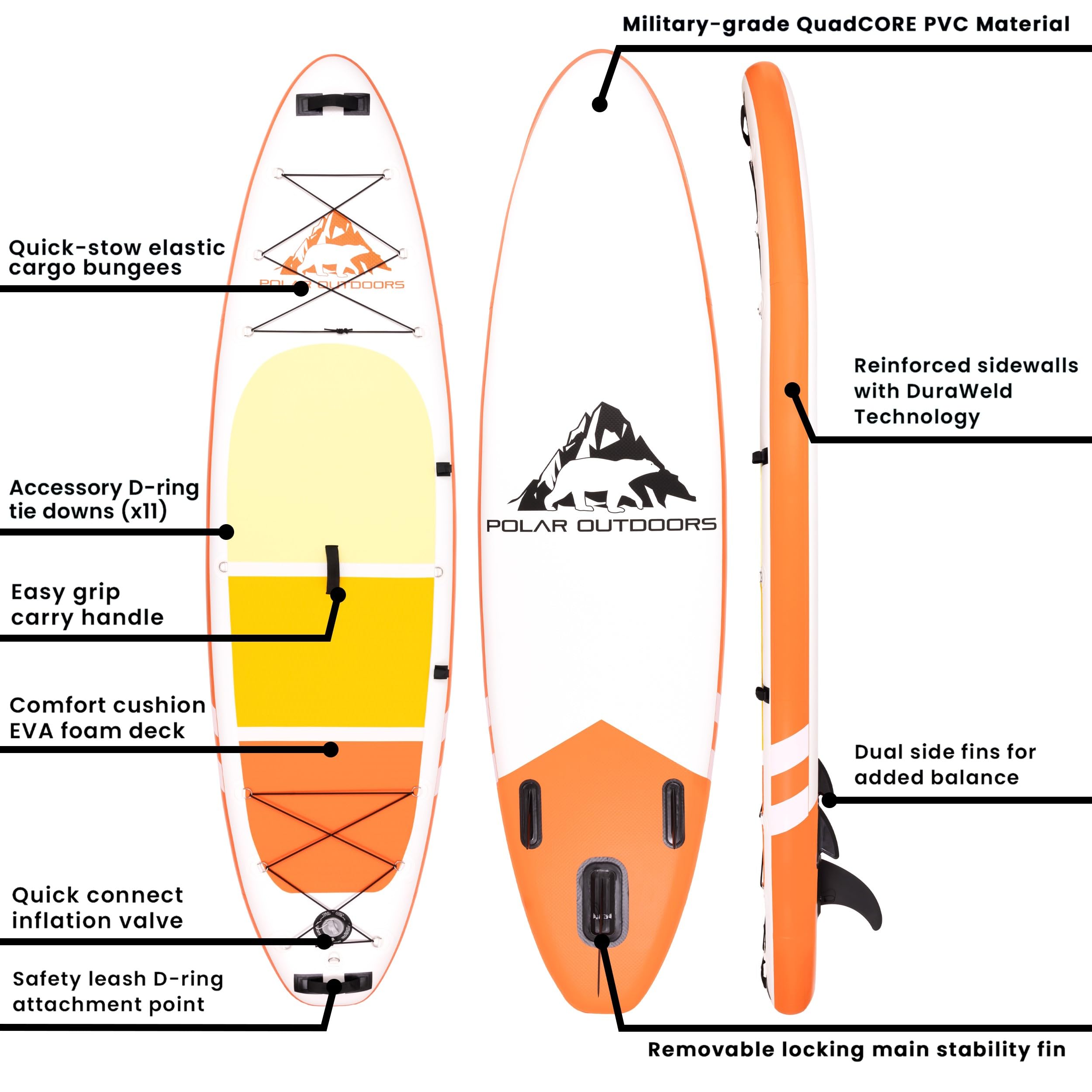 Foto 5 pulgar | Tabla Inflable De Remo Roc Polar Outdoors - Venta Internacional.