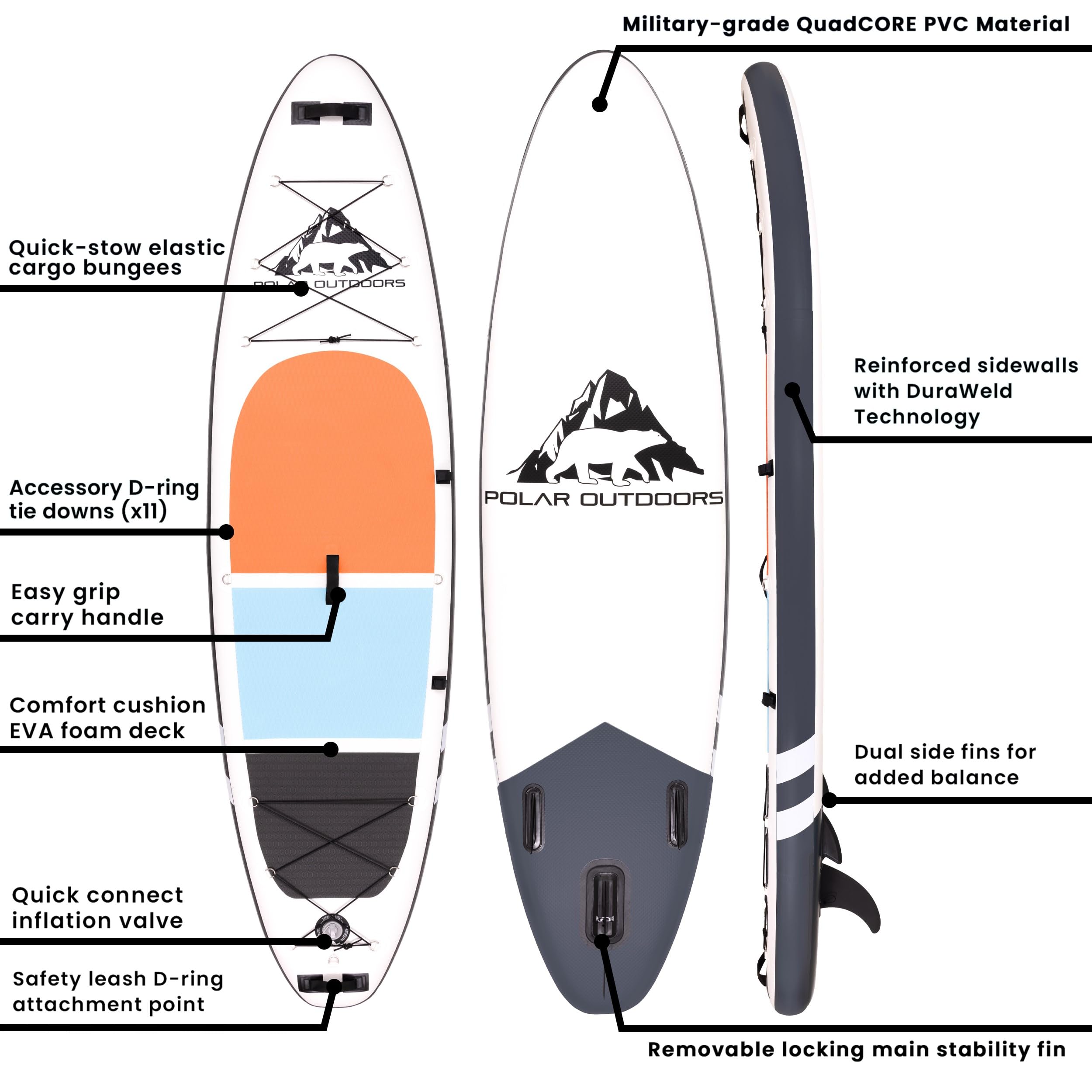 Foto 5 pulgar | Tabla Inflable De Remo Polar Outdoors De Roc - Venta Internacional.