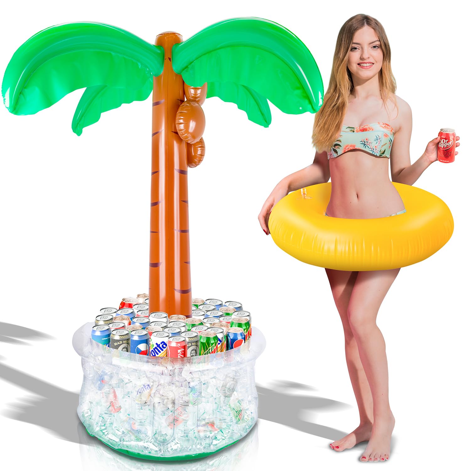 Foto 2 pulgar | Hielera Inflable Con Forma De Palmera Artcreativity, 150 Cm, Con Enfriador De Bebidas - Venta Internacional.