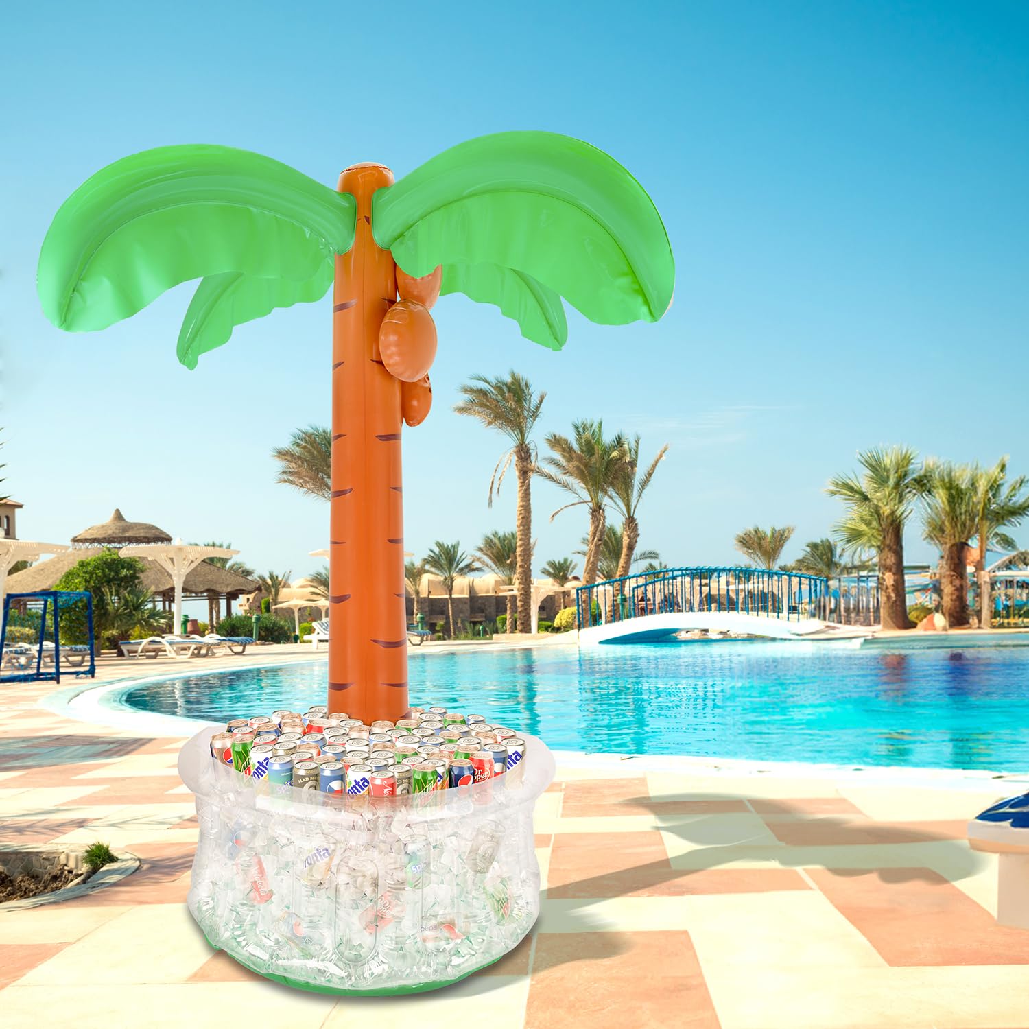 Foto 6 | Hielera Inflable Con Forma De Palmera Artcreativity, 150 Cm, Con Enfriador De Bebidas - Venta Internacional.