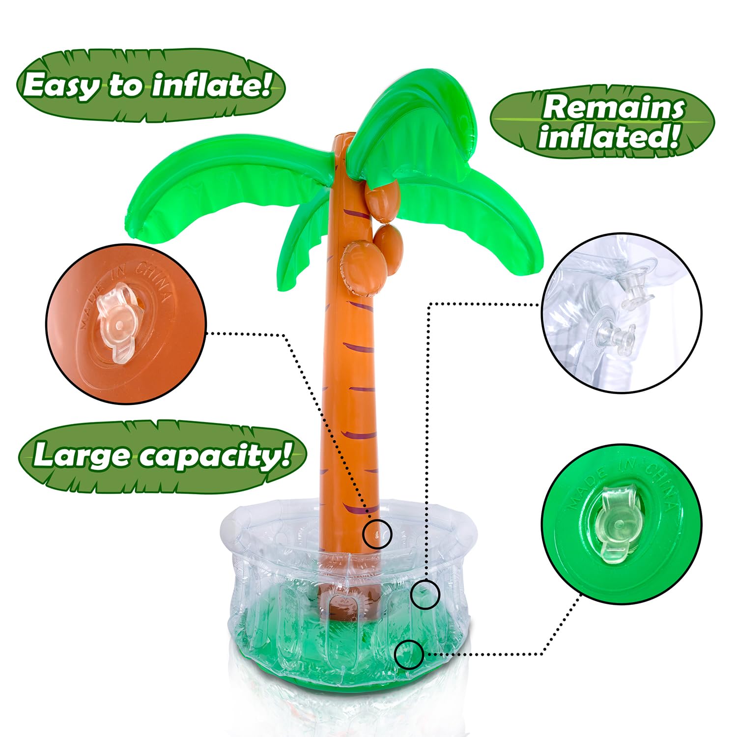 Foto 8 pulgar | Hielera Inflable Con Forma De Palmera Artcreativity, 150 Cm, Con Enfriador De Bebidas - Venta Internacional.