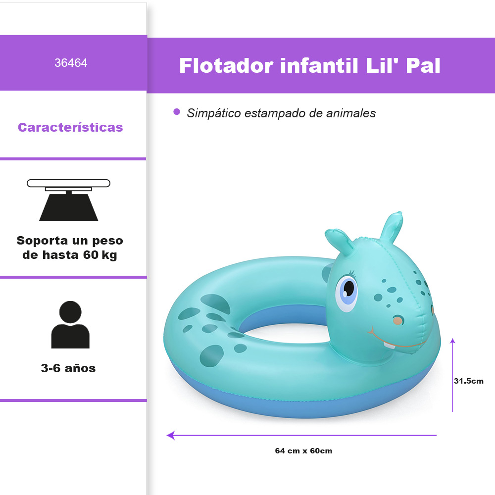 Foto 3 pulgar | Salvavidas Infantil Inflable Bestway Dino