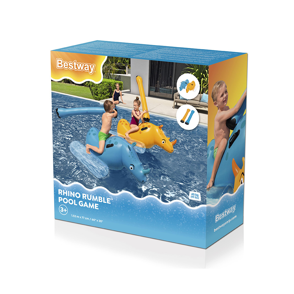 Foto 3 | Juego Inflable Infantil Para Albercas Rinoceronte Rumble