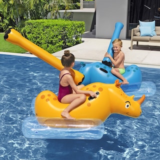 Foto 6 | Juego Inflable Infantil Para Albercas Rinoceronte Rumble