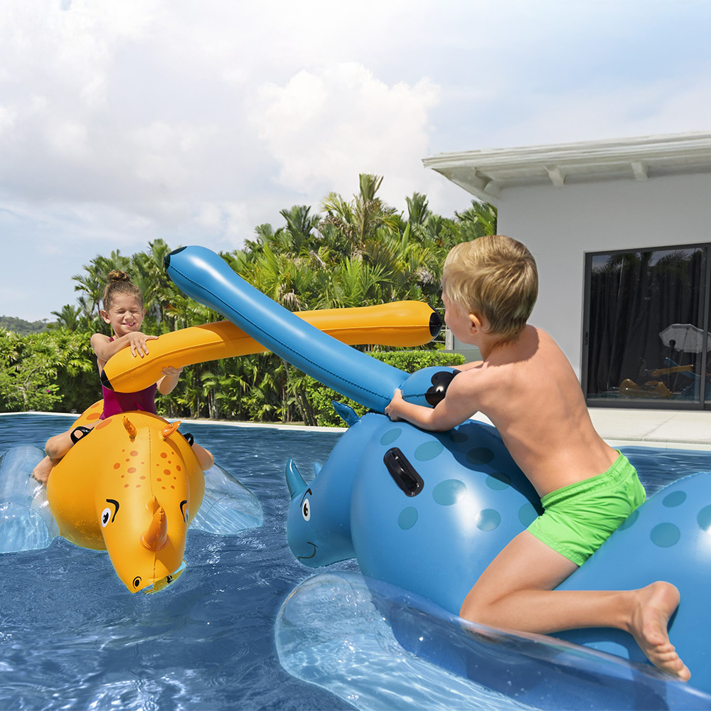 Foto 9 pulgar | Juego Inflable Infantil Para Albercas Rinoceronte Rumble
