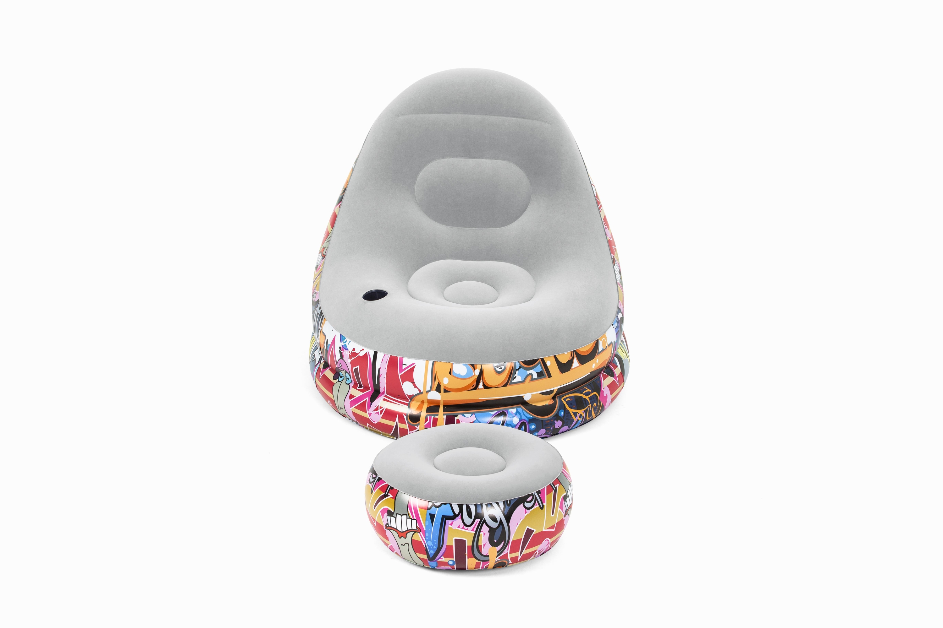 Foto 2 pulgar | Sillon Inflable 1.21x1.00x.86cm con Descanso Grafiti