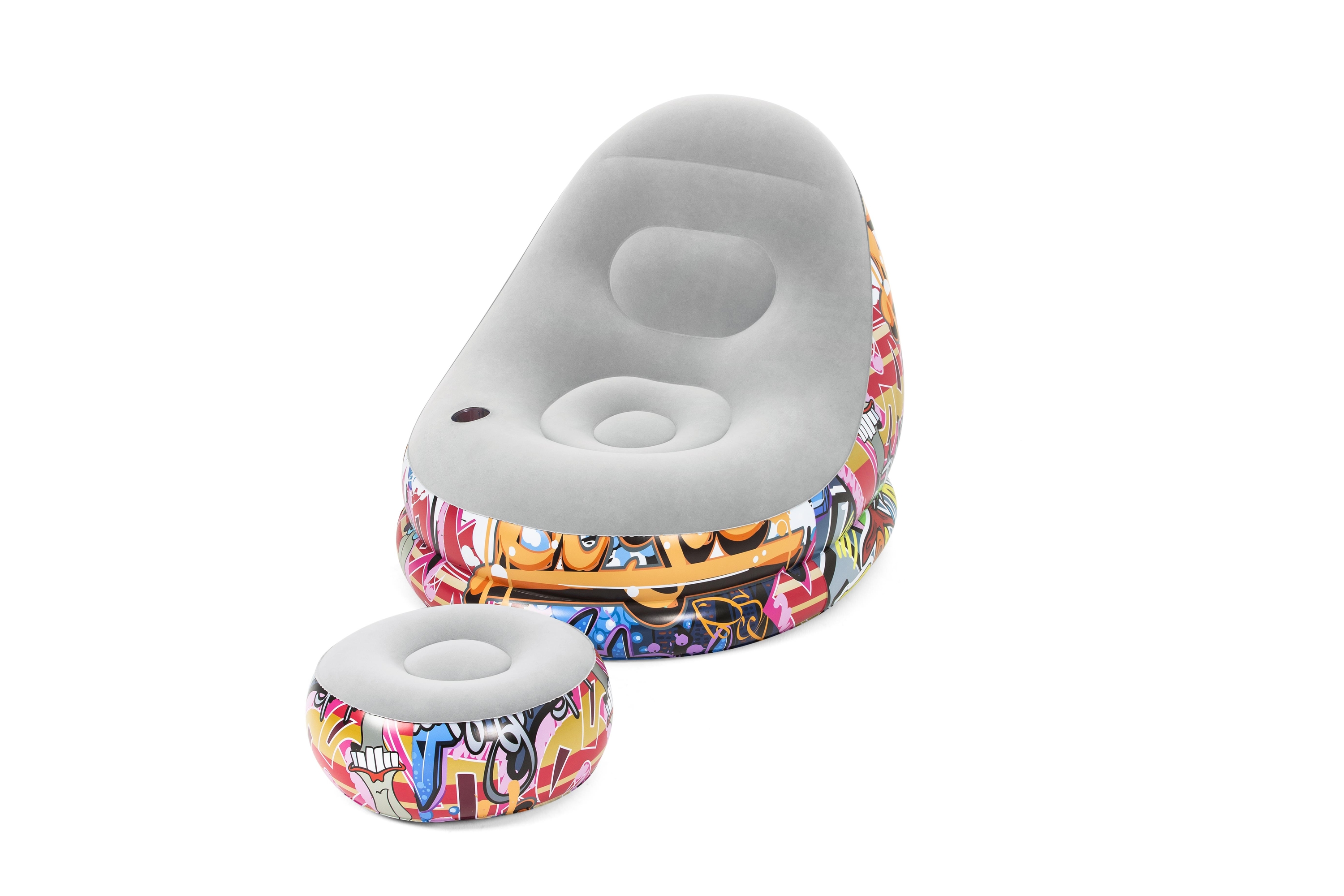 Foto 3 pulgar | Sillon Inflable 1.21x1.00x.86cm con Descanso Grafiti